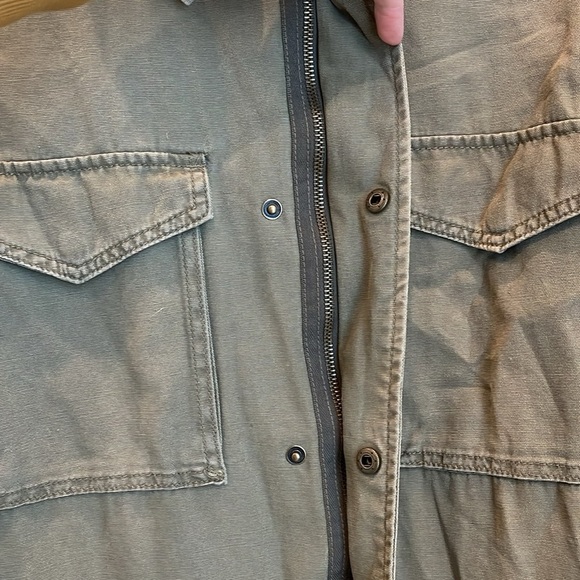 Ecote Zip Front Woven Utility Jacket Size Large - Picture 5 of 9